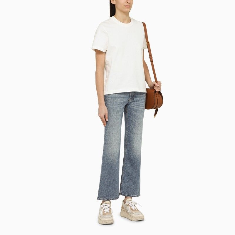 Chloé Washed-effect cropped denim jeans - 3