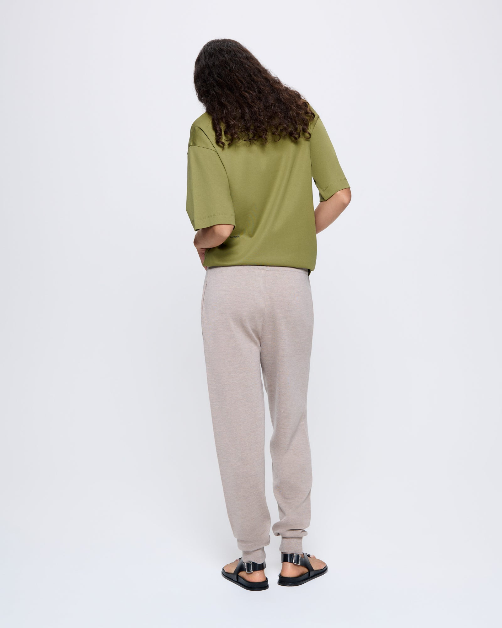 Womens DNA Regenerative Merino Wool Track Pants - Stone Marl - 5