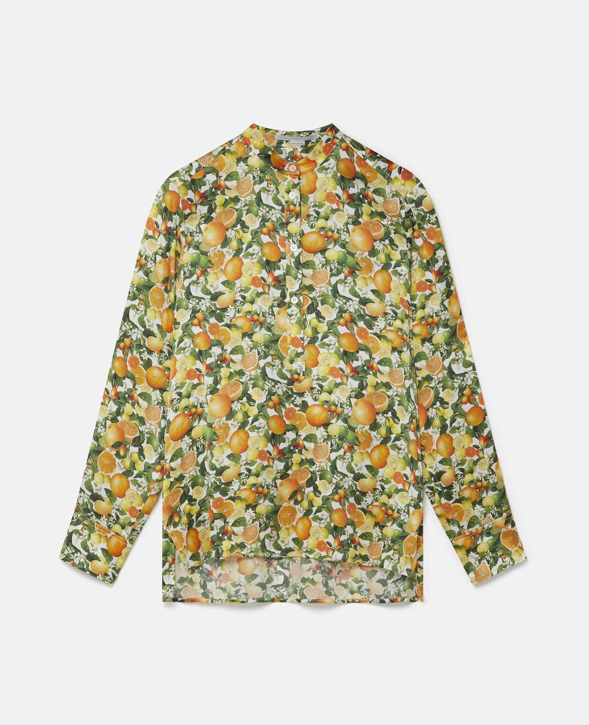 Lemon Print Silk Shirt - 1