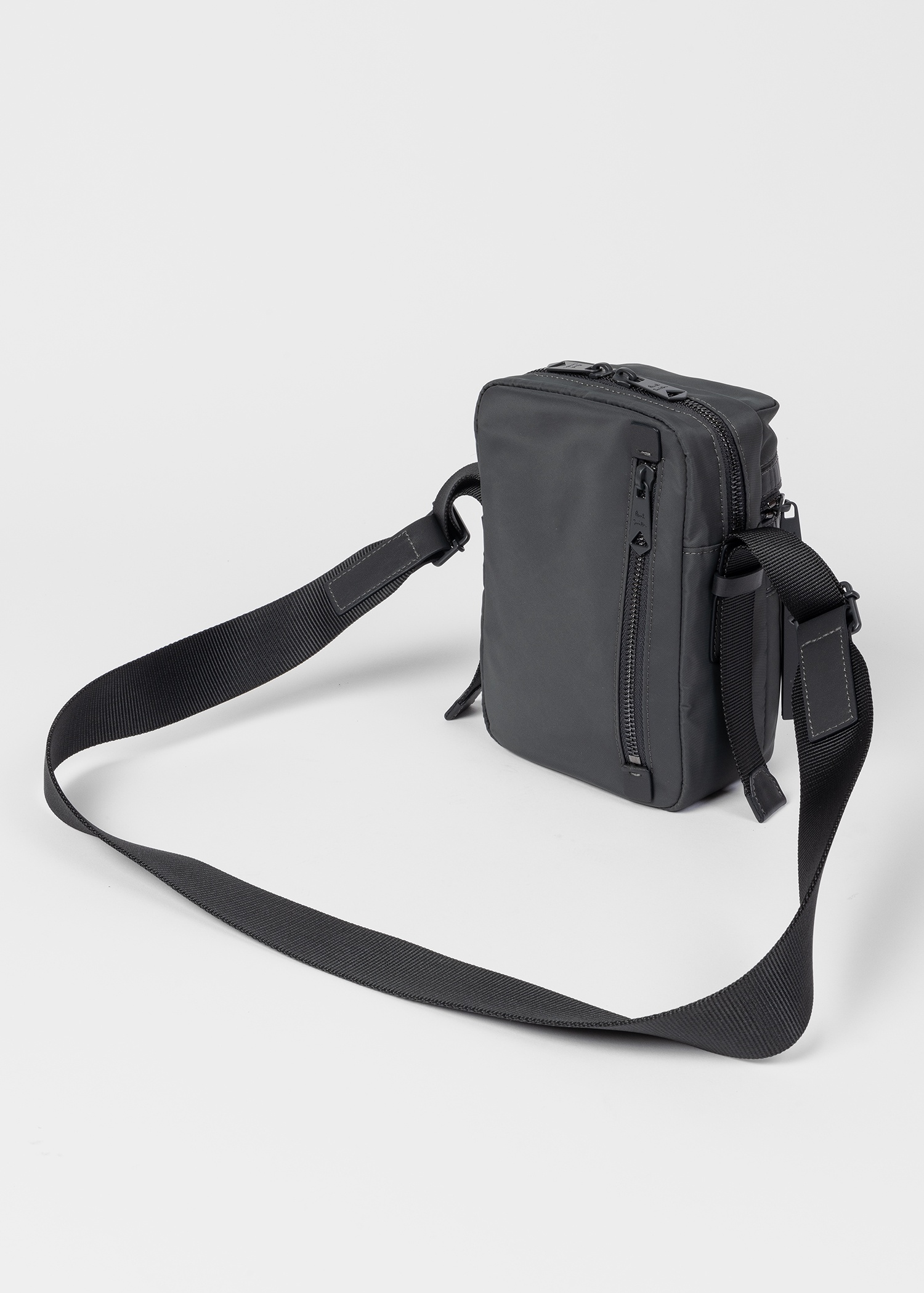 Slate Grey 'Shadow Stripe' Trim Flight Bag - 10