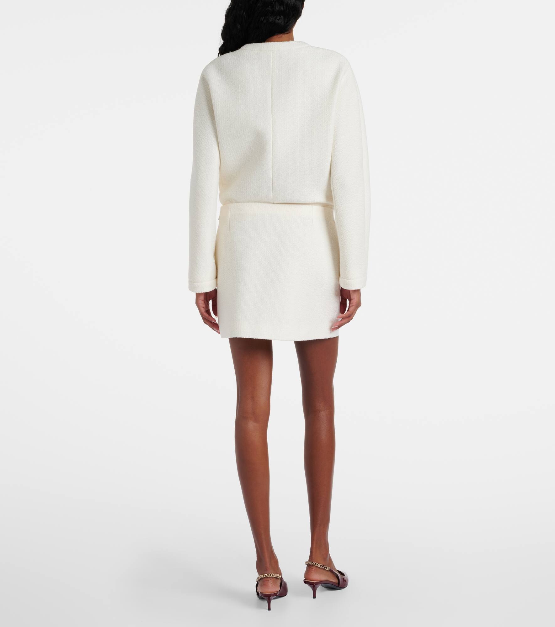 Interlocking G wool-blend bouclé miniskirt - 3