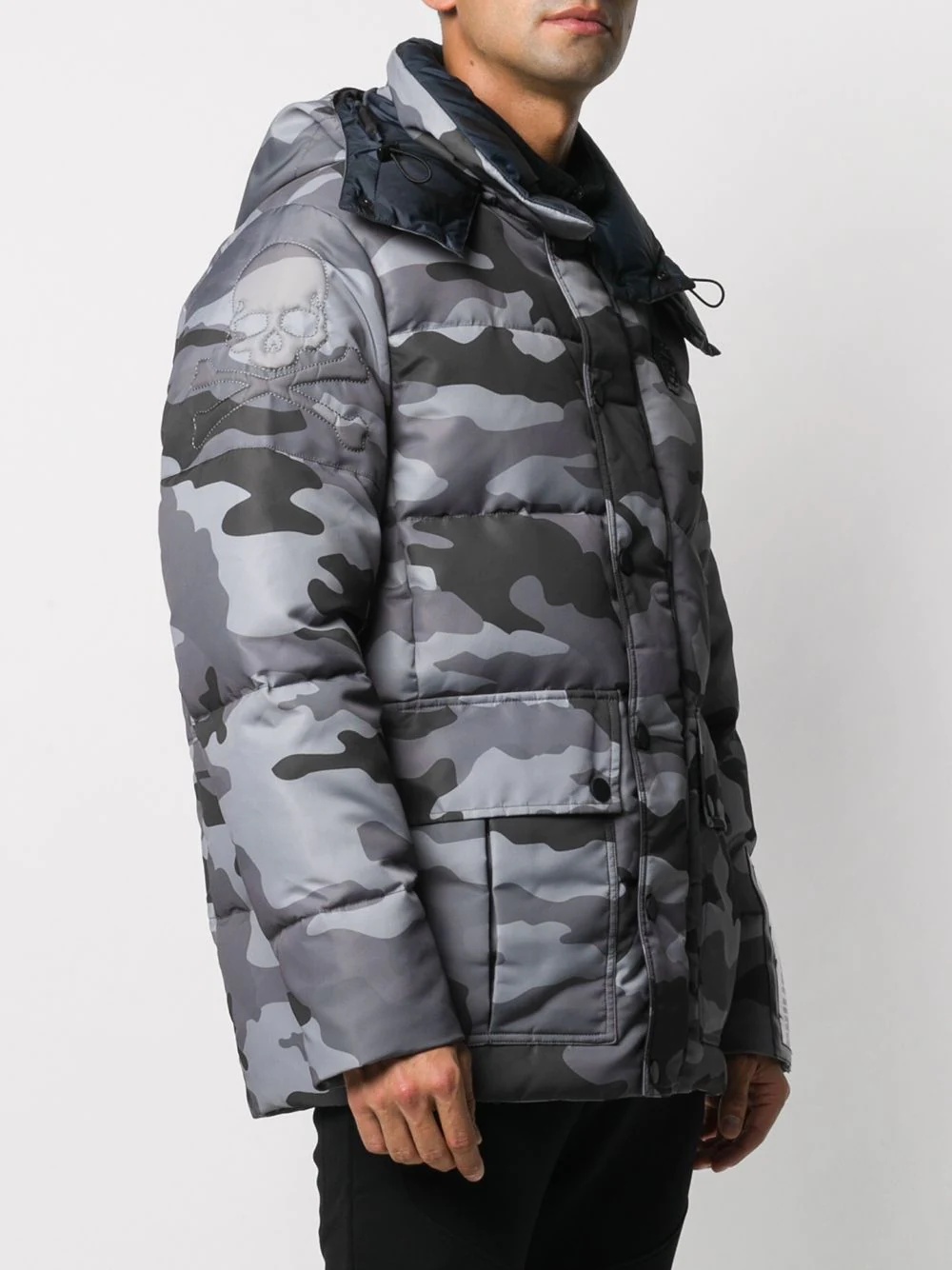 camouflage print puffer coat - 3