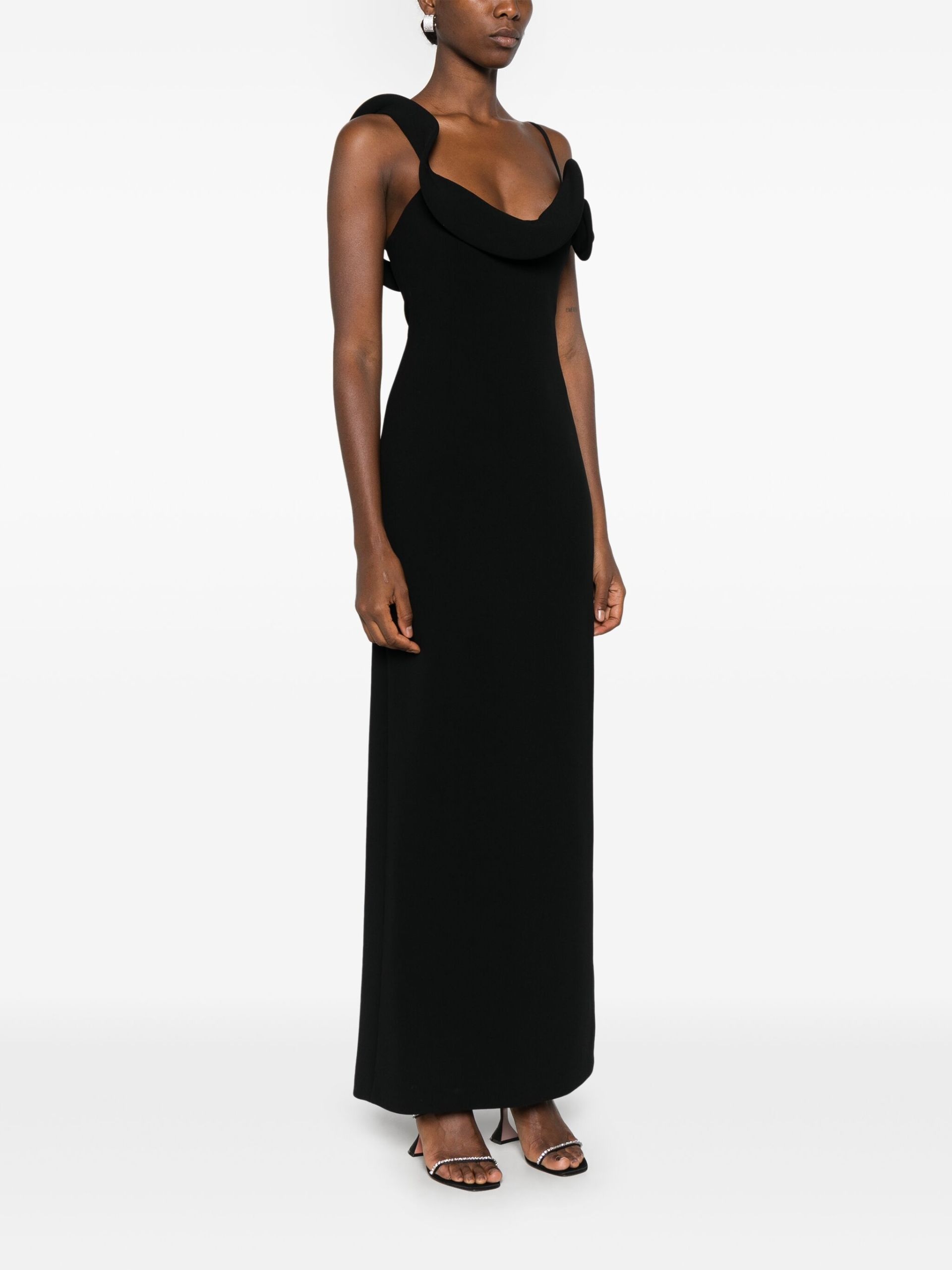 ワンピース MAGDA BUTRYM FW23 DRESS WITH RUFFLES (161723_BLACK) P00959689.jpg