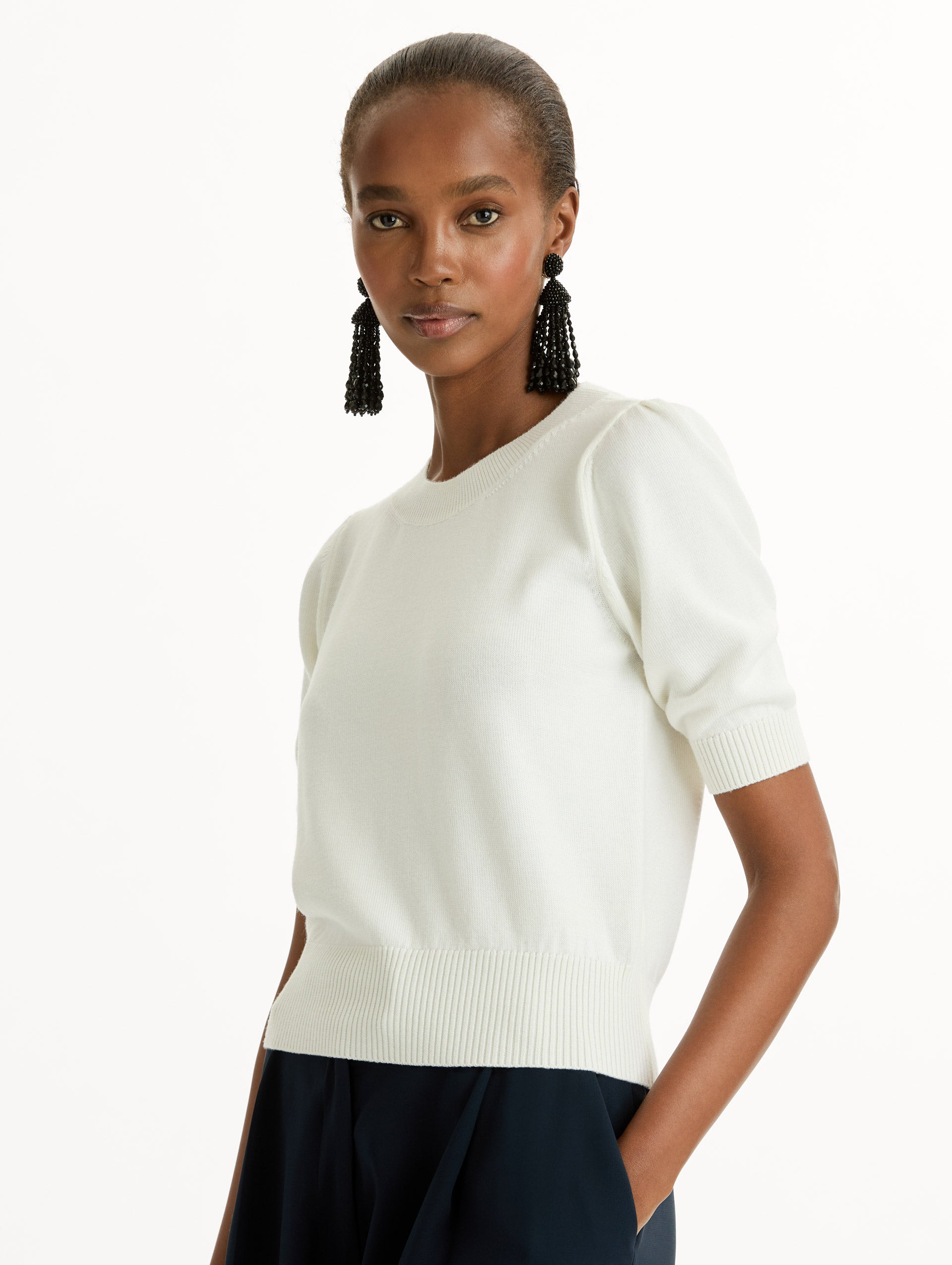 SHORT SLEEVE WOOL PULLOVER - 6
