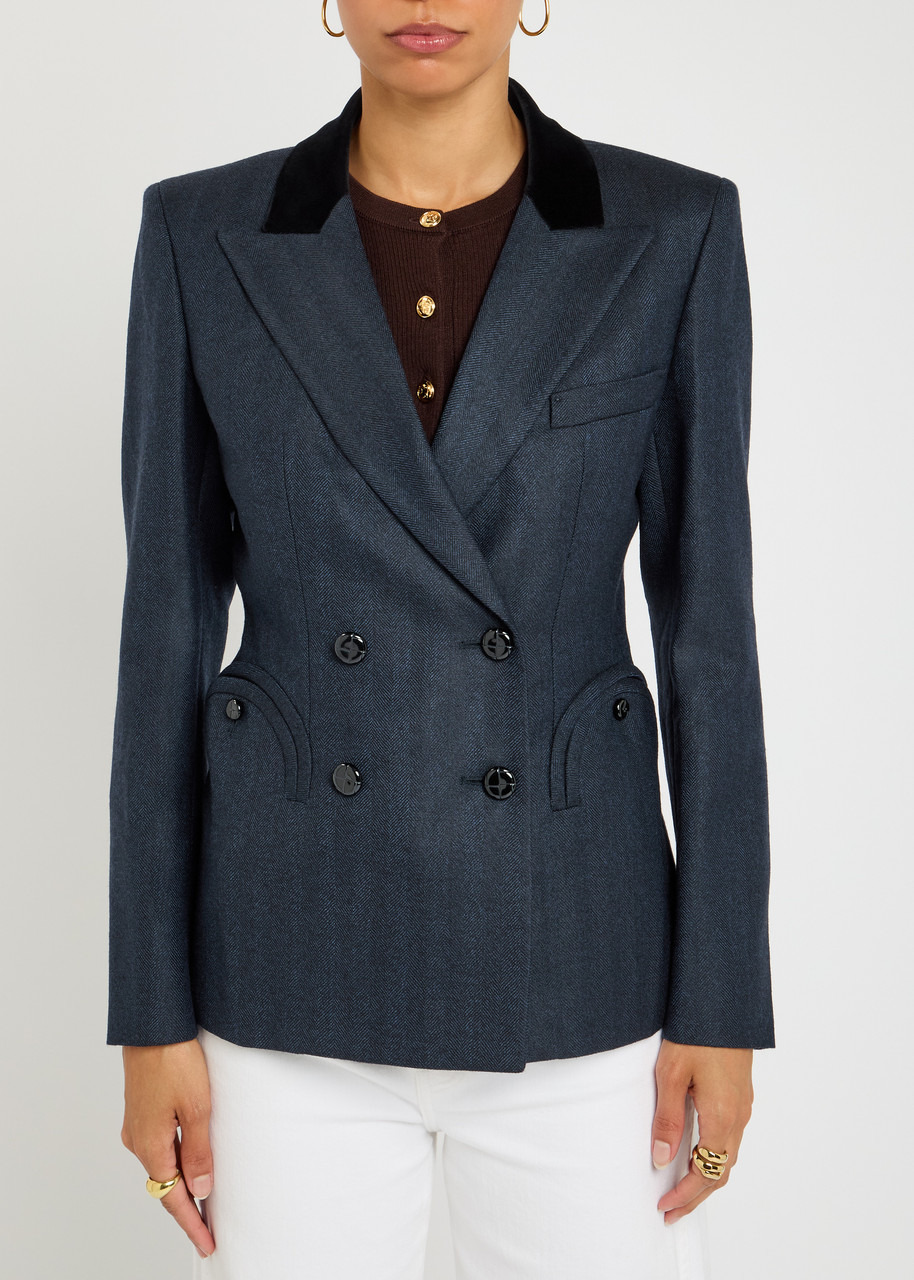 Blaze Milano Charmer Herringbone Wool Blazer - 2