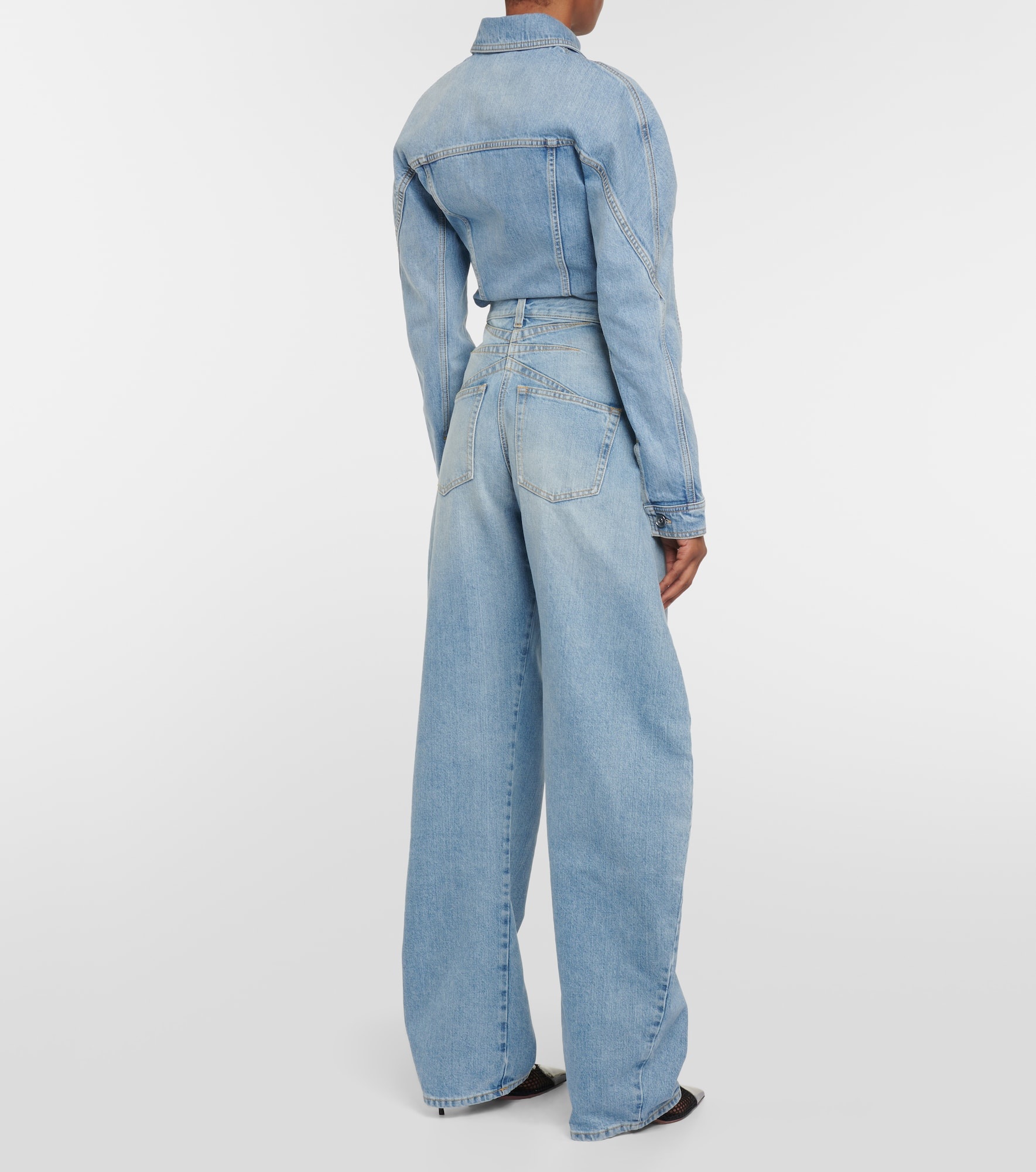 High-rise barrel-leg jeans - 3