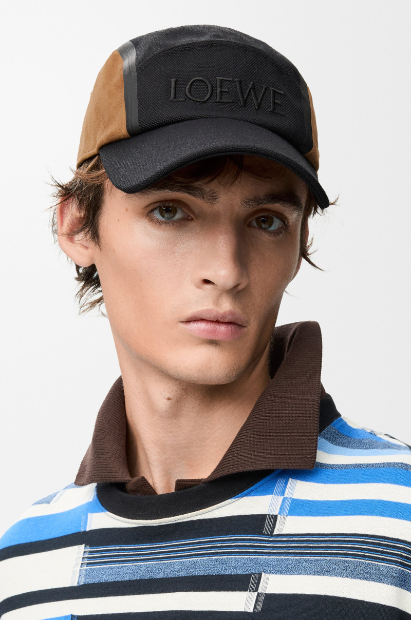 Loewe Camp cap in canvas and suede outlook