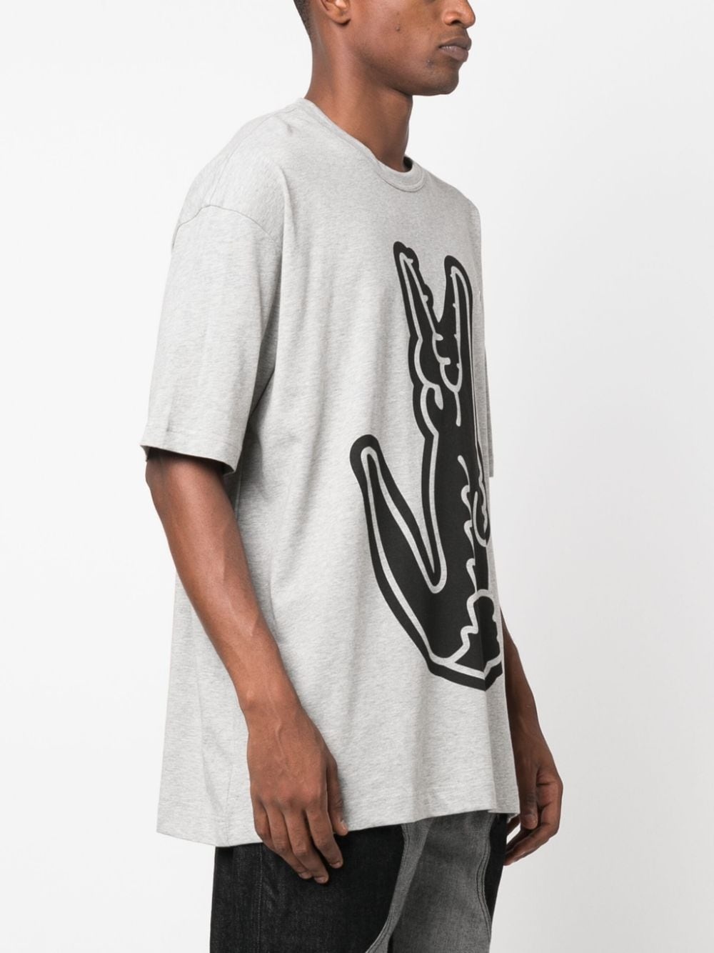 x Lacoste graphic-print cotton T-shirt - 3