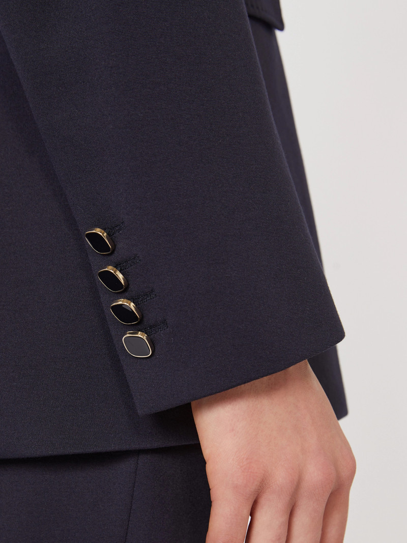 RIVIERA Milano-knit double-breasted jersey blazer - NAVY 6