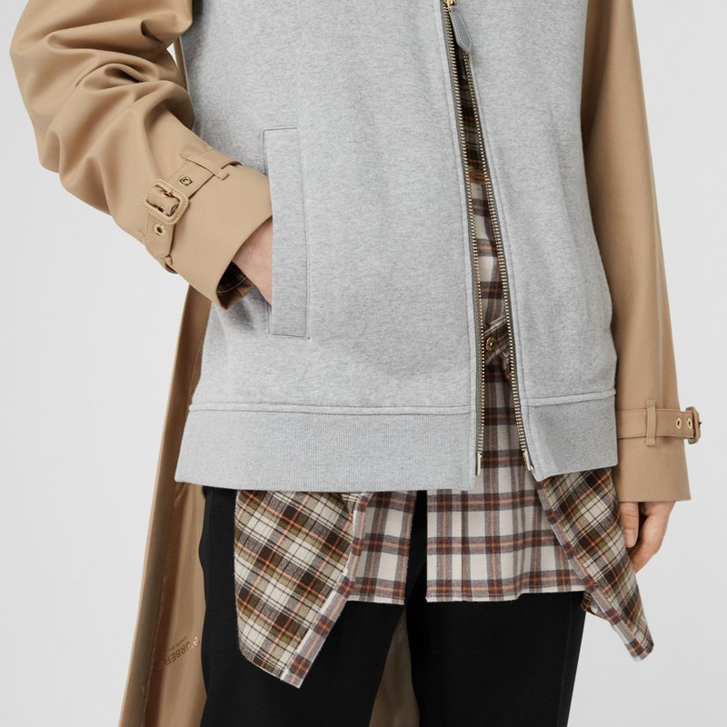 Cotton and Jersey Reconstructed Trench Coat 4