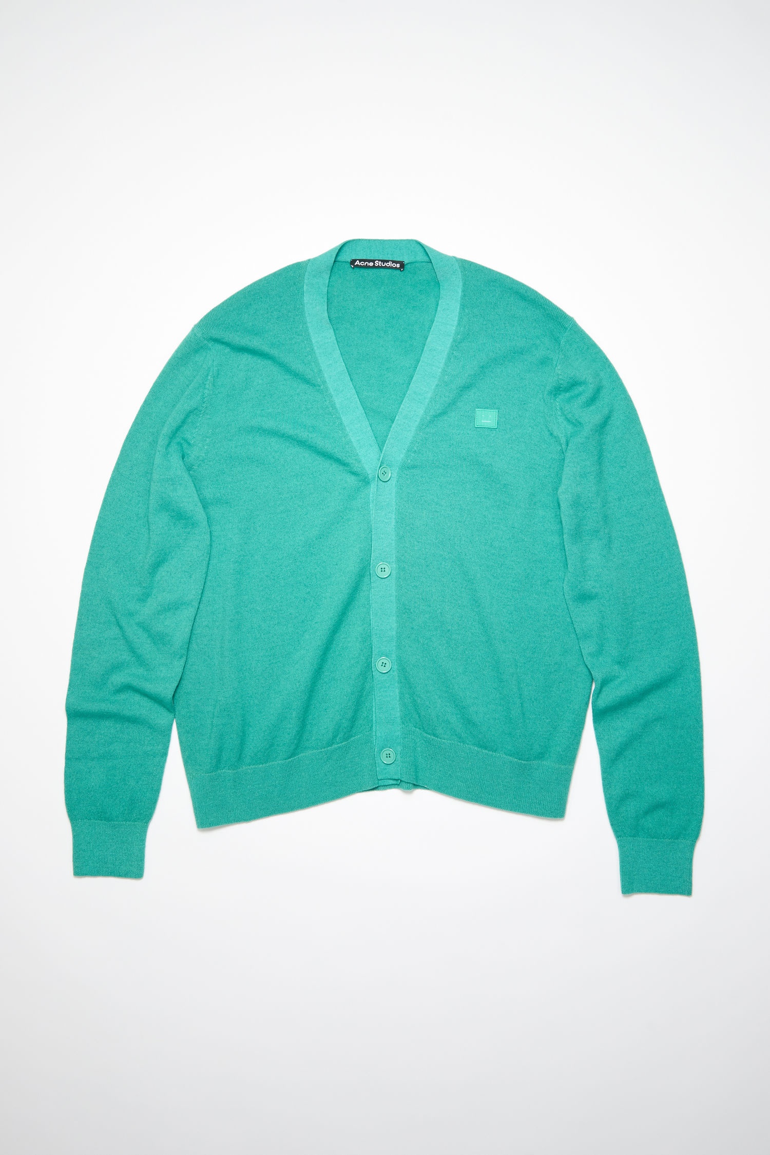 V-neck cardigan - Jade green - 1