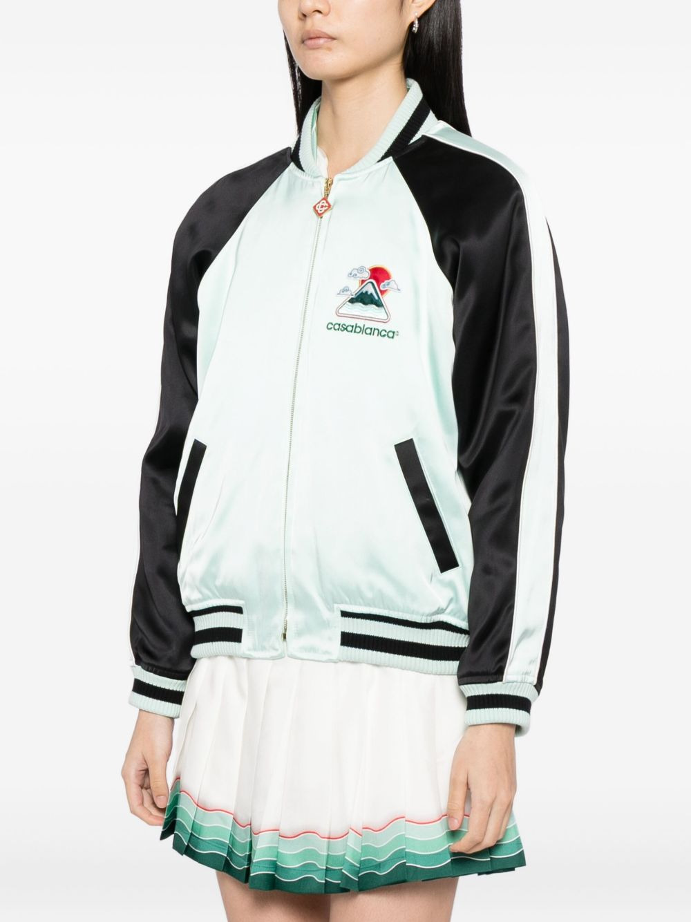 logo-embroidered jacket - 3