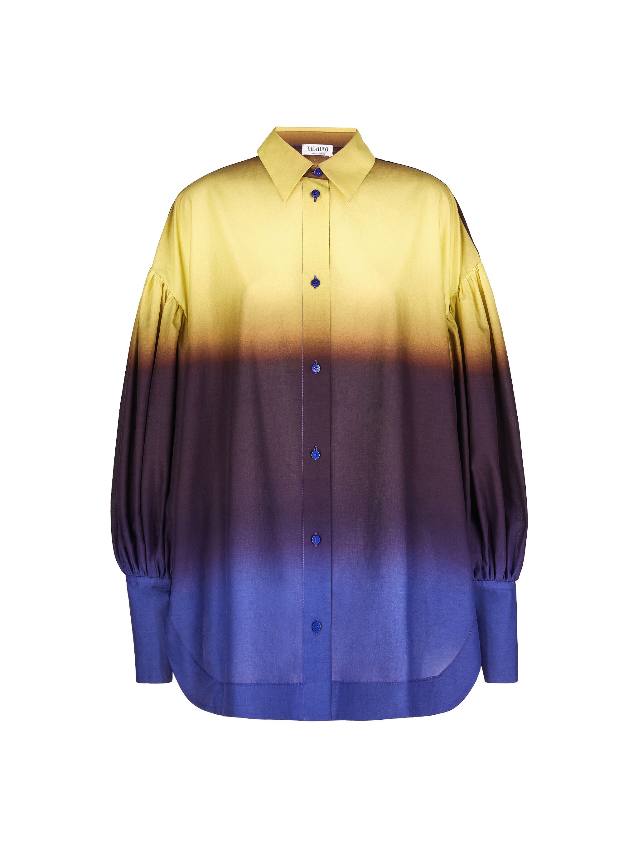 BLUE, PURPLE AND LIGHT YELLOW SHIRT - 1