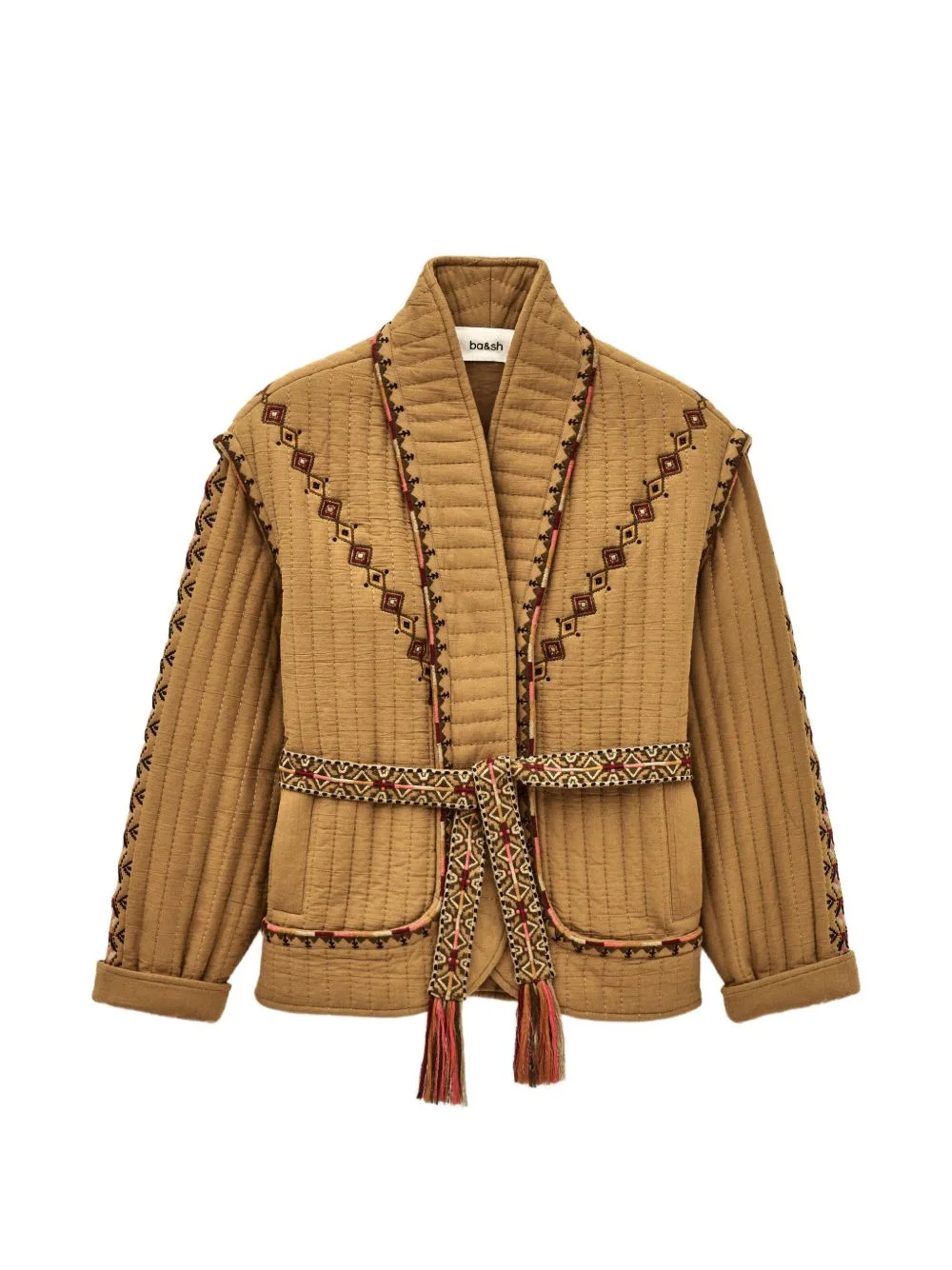 Cocoon embroidered quilted jacket - 1