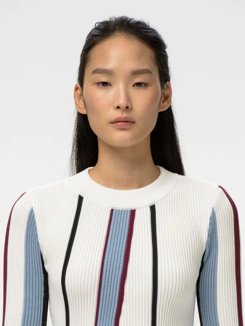 RIBBED COTTON KNIT CREWNECK - 7