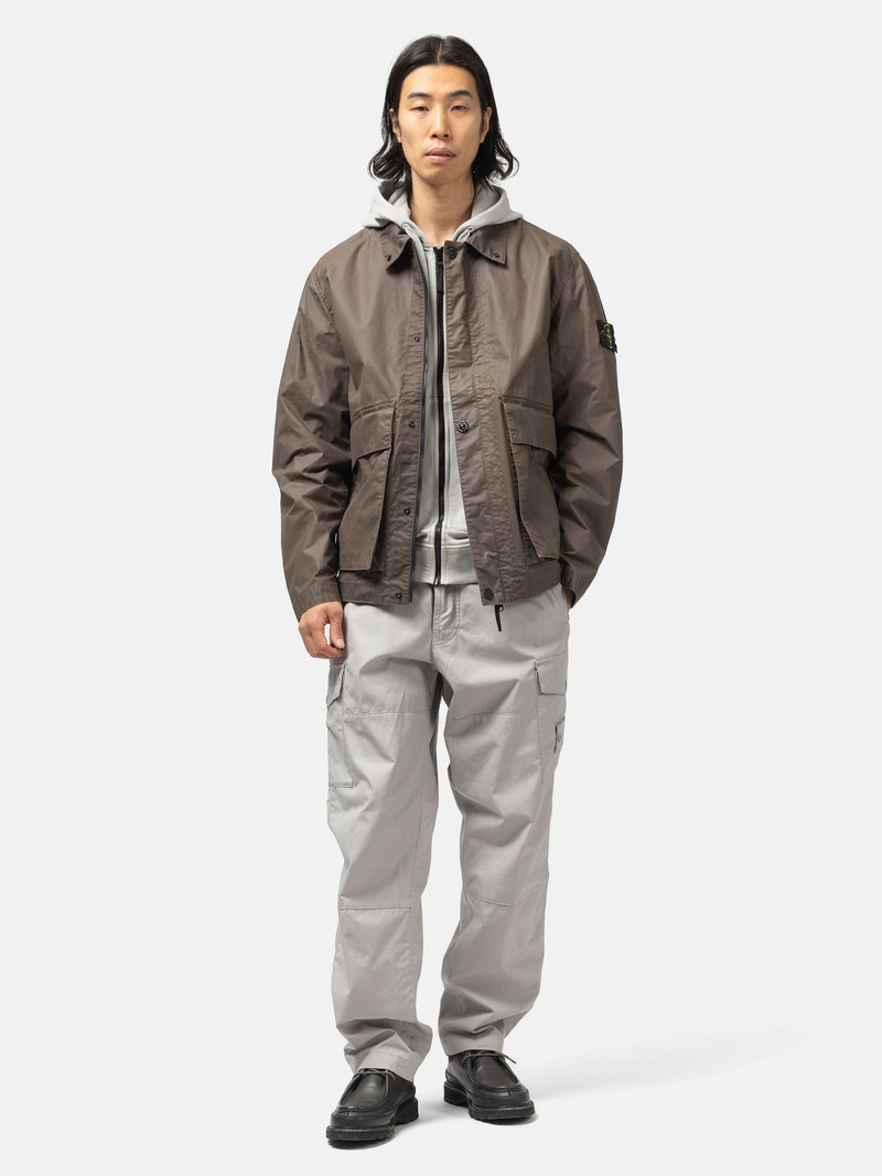 Stone Island Ghost Piece Cotton Cargo Trousers Dust Grey outlook