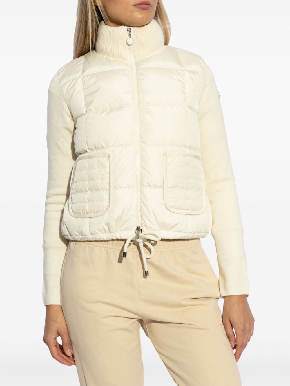 logo-appliqué padded jacket - 3