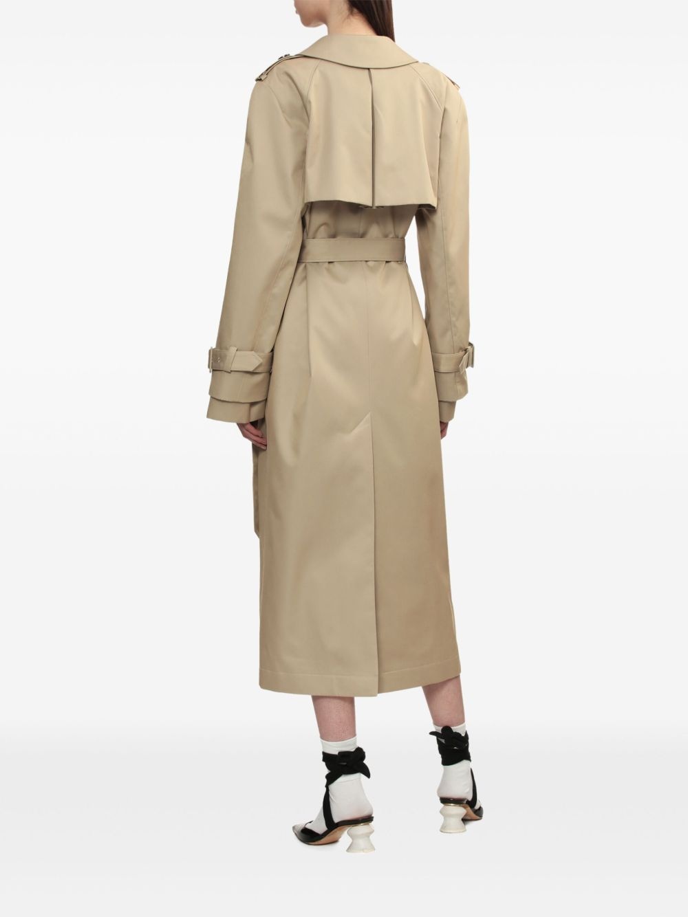 button-up trench coat - 4