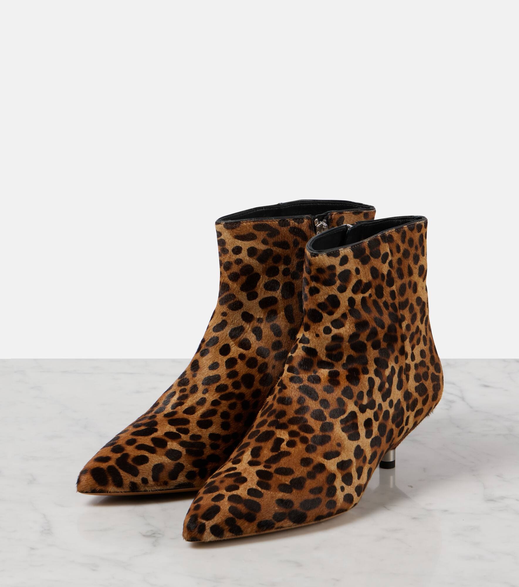 Eana leopard-print suede ankle boots - 5