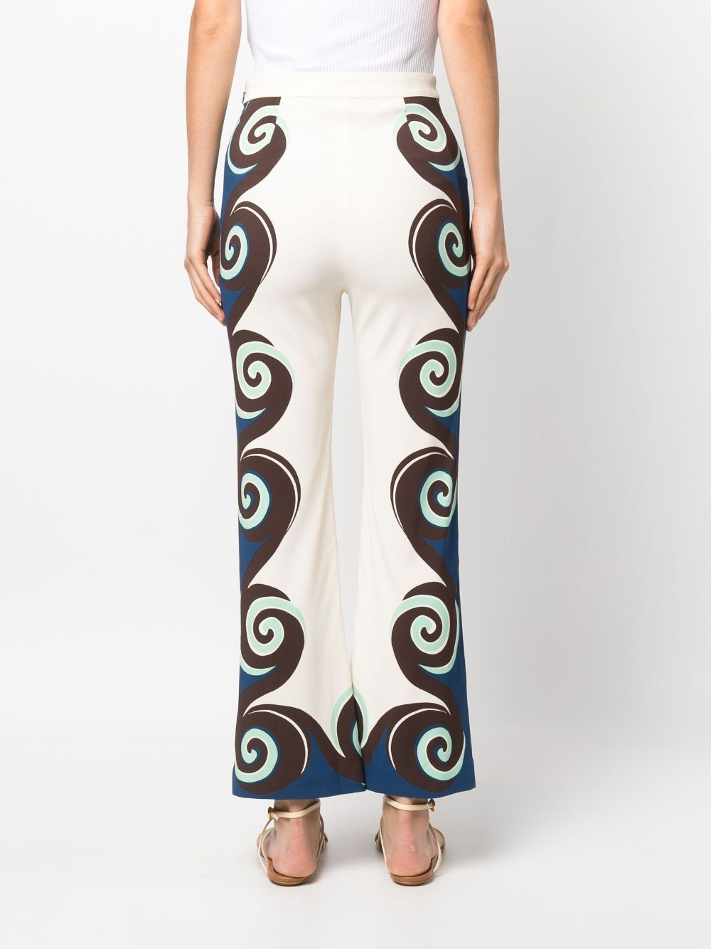 Stretch geometric-print trousers - 4