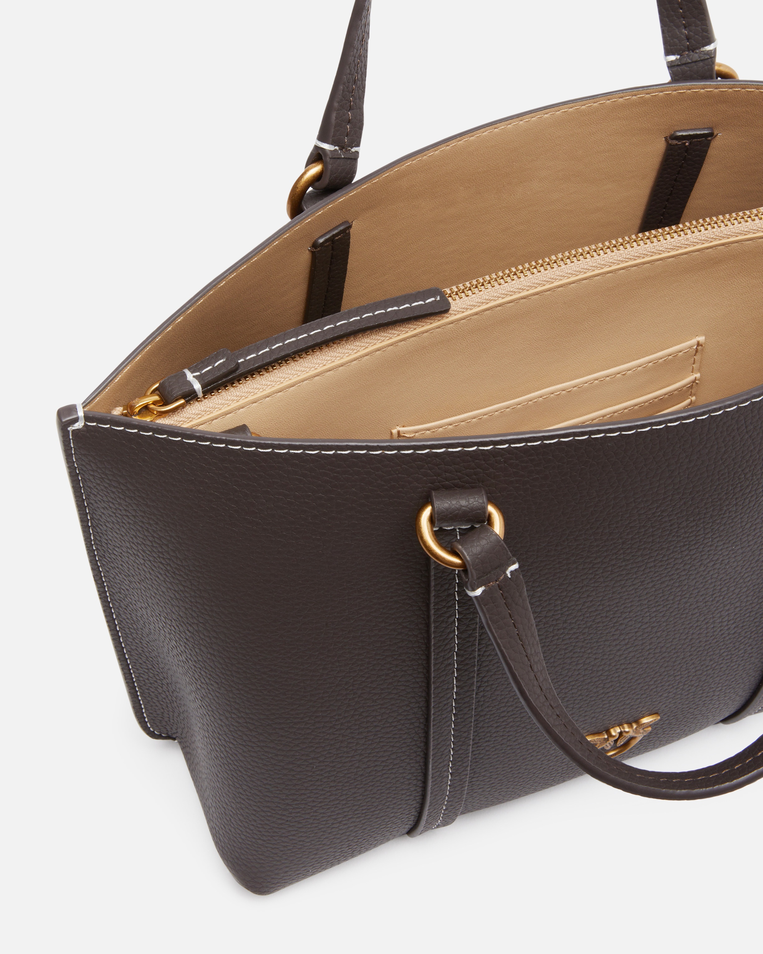 LARGE TUMBLED LEATHER SHOPPER BAG - 4