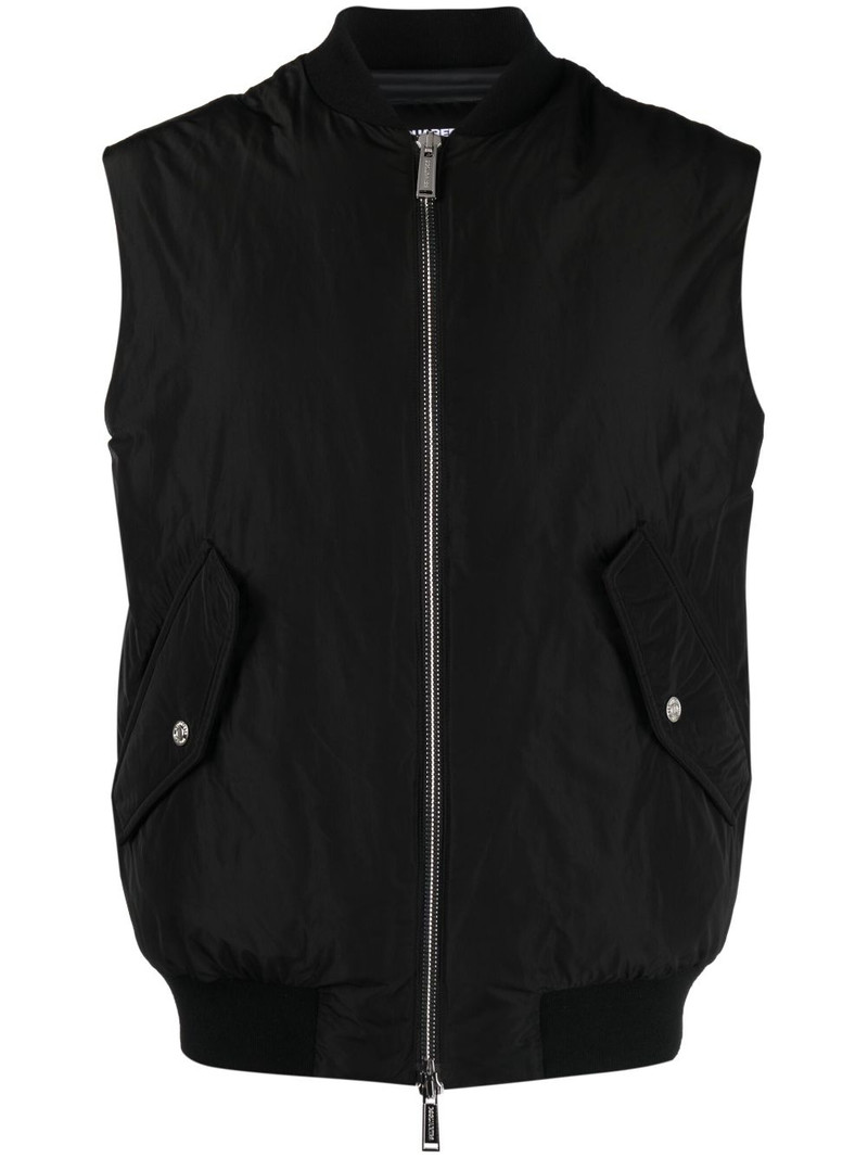 logo-embroidered padded jacket 1