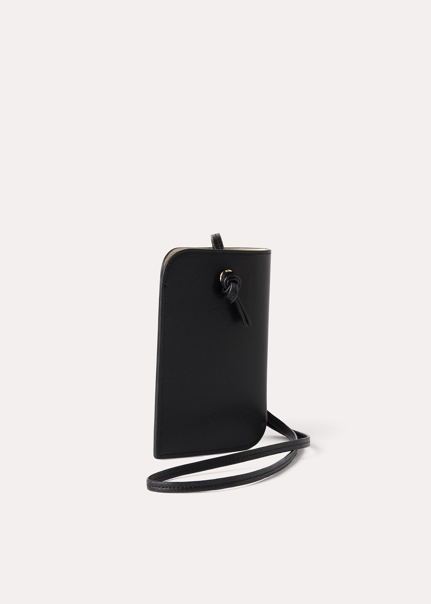 Pocket leather pouch black - 4