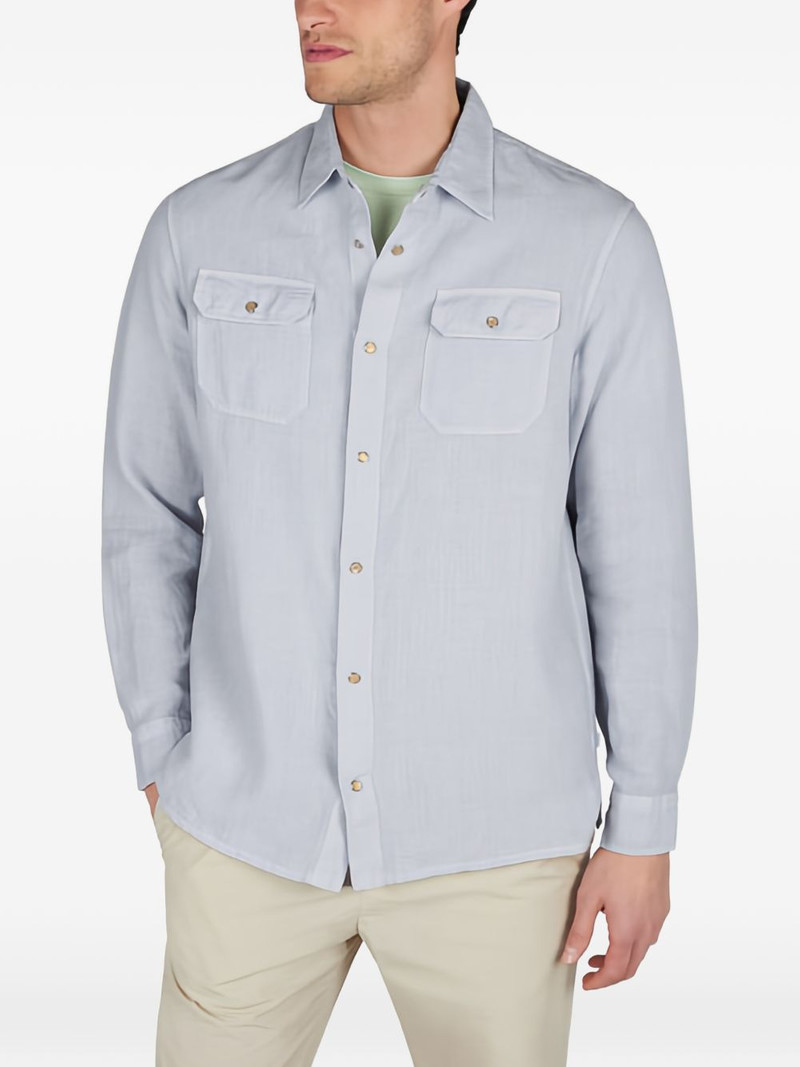 Paul & Shark garment dyed linen overshirt outlook
