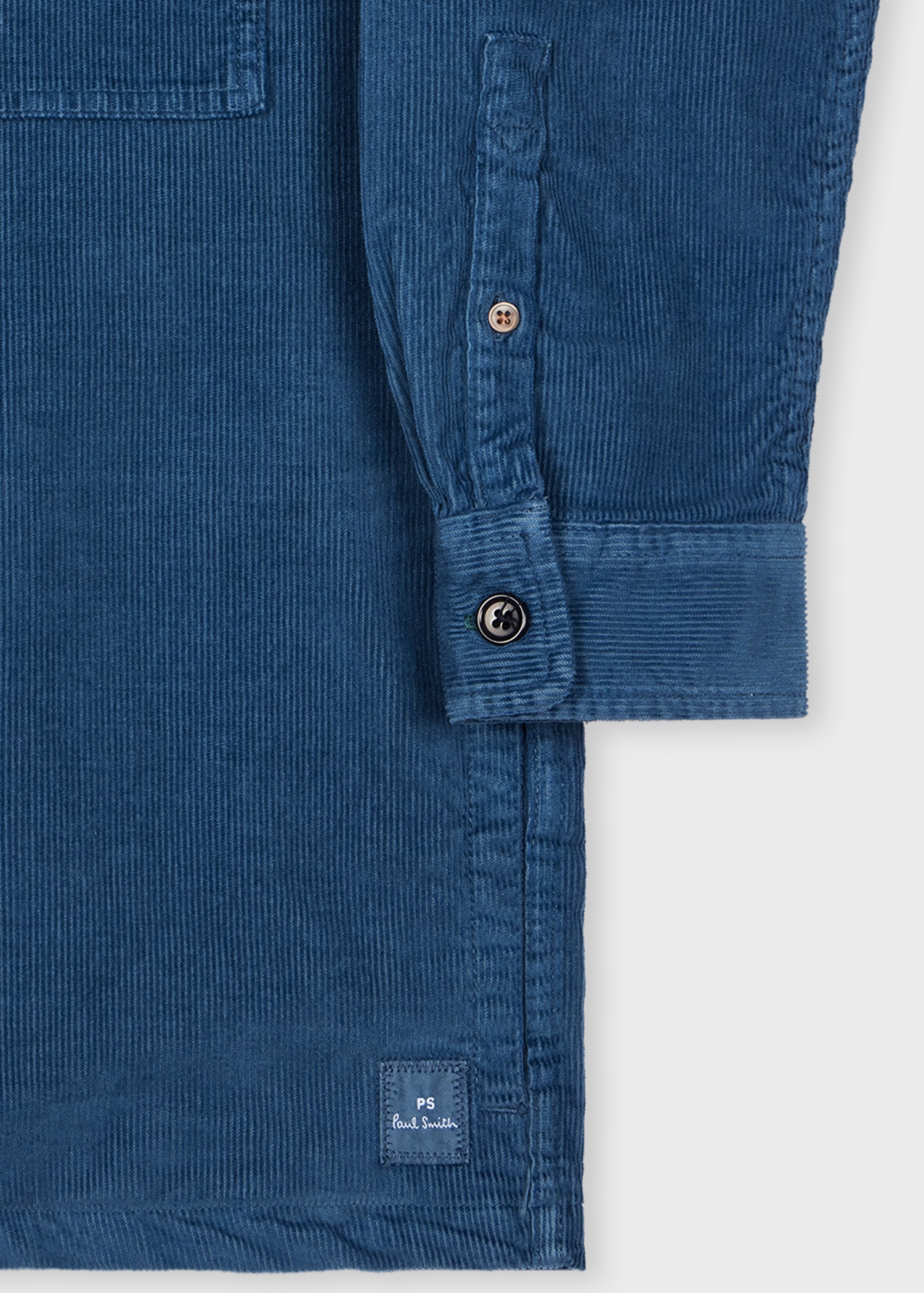 Mid-Blue Organic-Cotton Corduroy Overshirt - 3