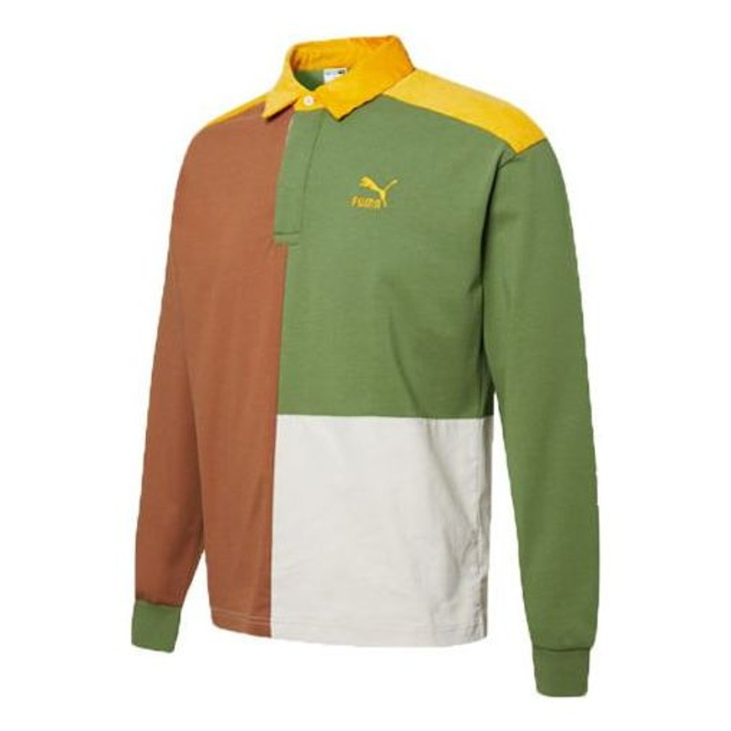 PUMA Retro Color Block Polo Shirt 'Green' 534680-17 1