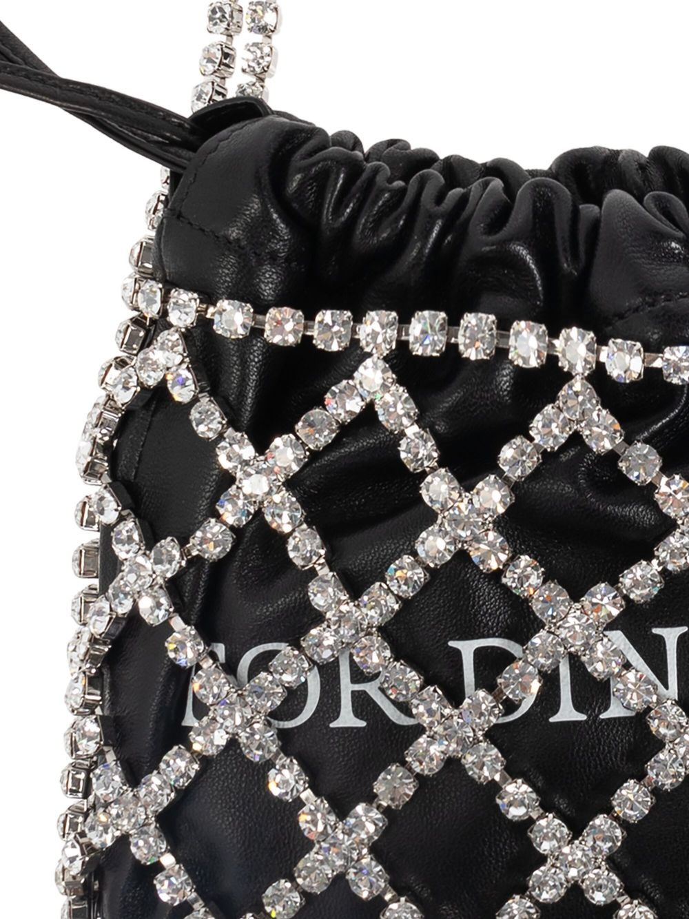 crystal-skull leather tote bag - 5
