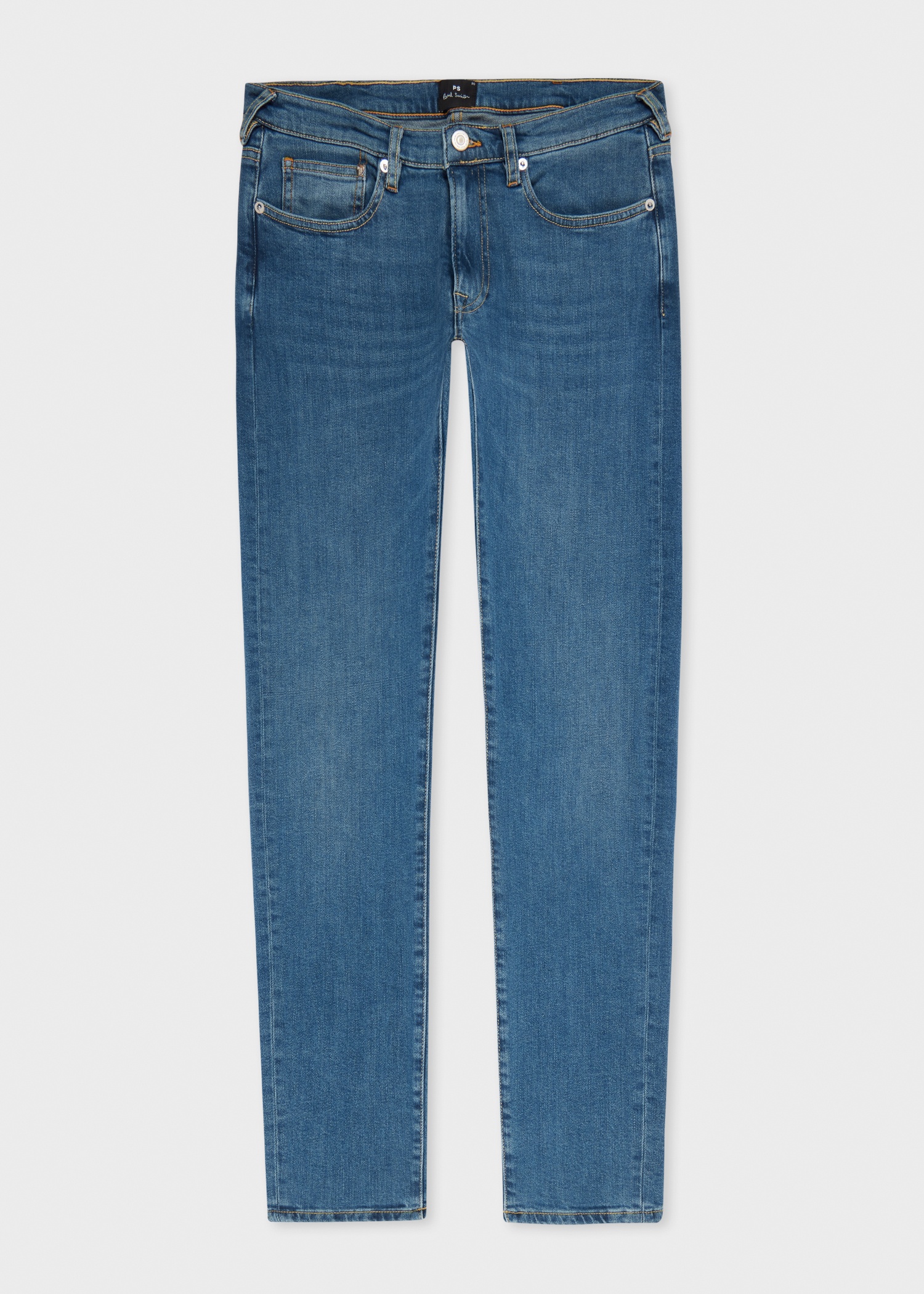 Slim-Fit 'Blue Black Comfort Stretch' Blue-Wash Jeans - 1