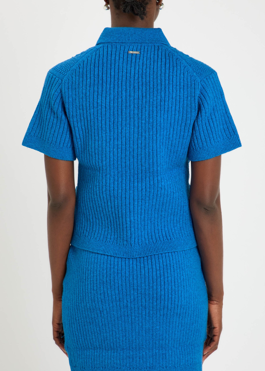 JW Anderson Cable-knit Polo Shirt - 3