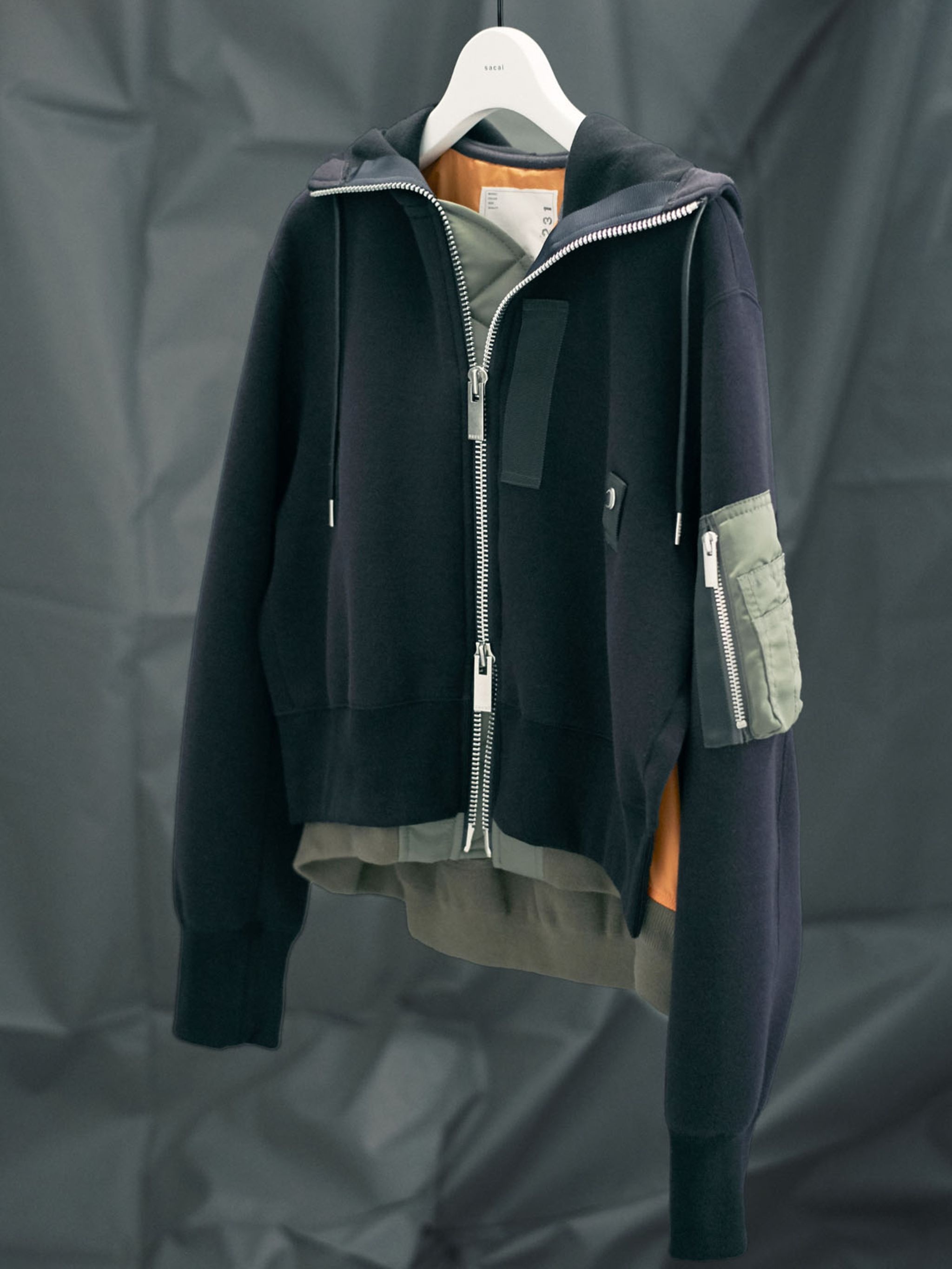 Sponge Sweat x Nylon Twill Hoodie - 5