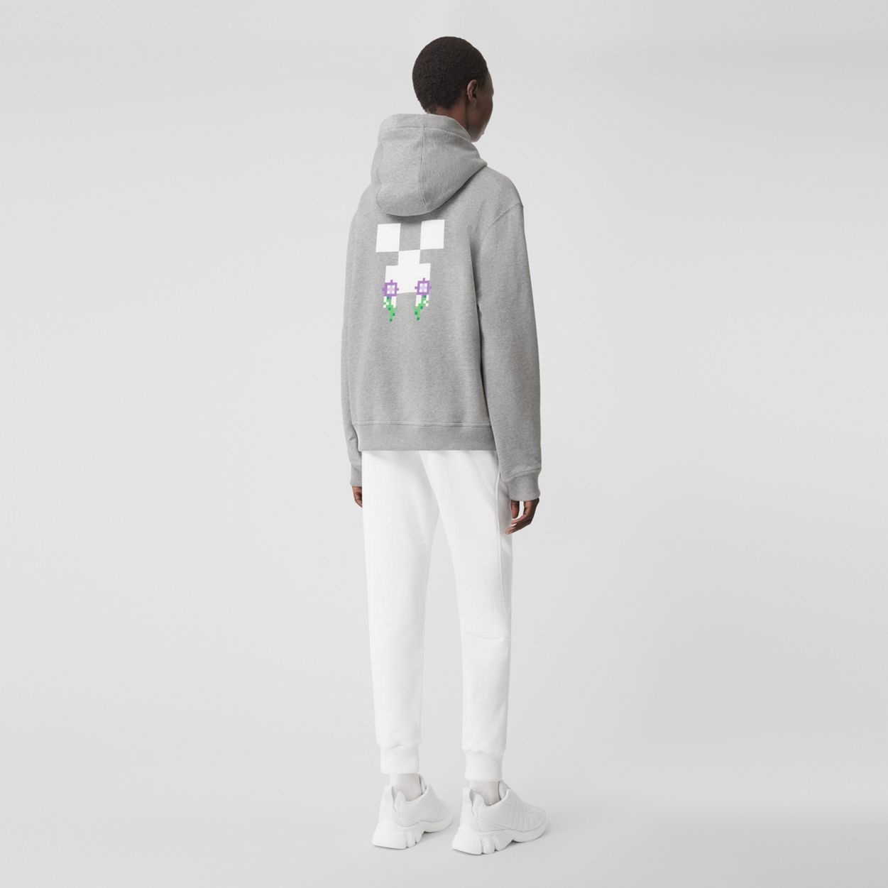 Monogram Motif Print Cotton Hoodie - 5