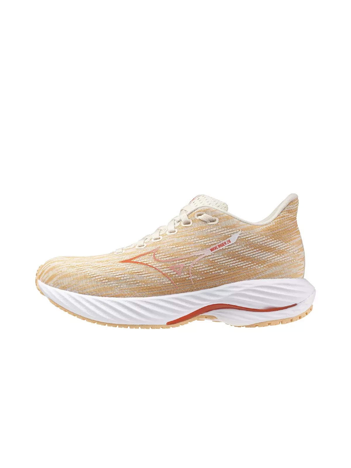 Wave Rider 28 "Pristine/Spicy Orange" Women's Running Shoe - 2