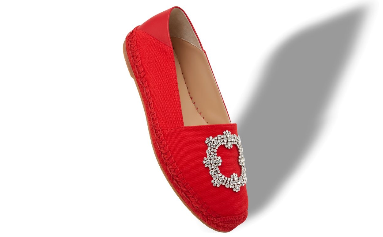 Red Cotton Espadrilles - 2