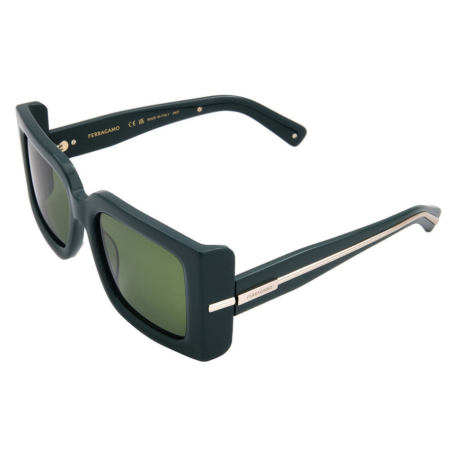 Ferragamo Green Square Ladies Sunglasses SF2032S 302 55 - 3
