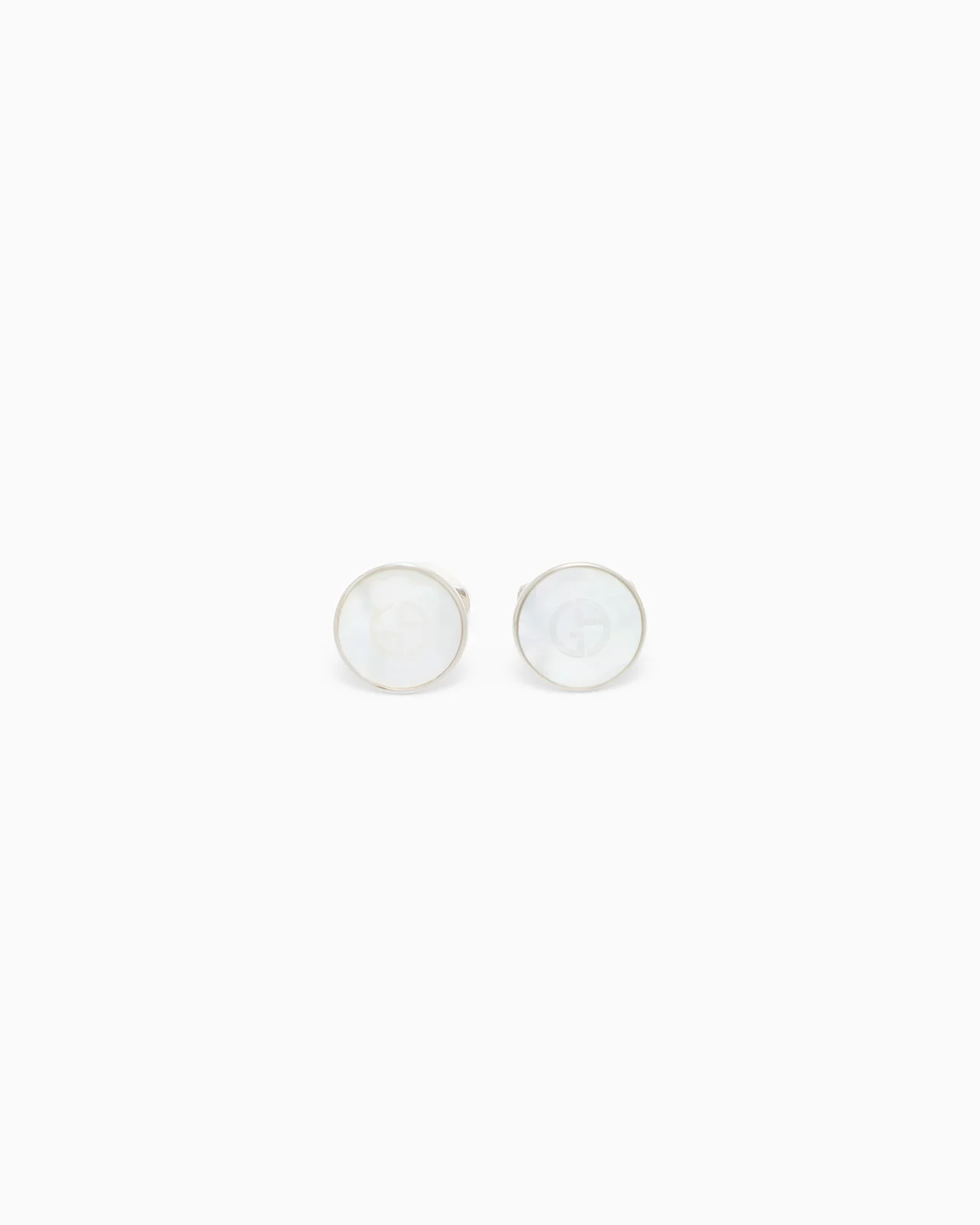 CUFFLINKS IN SILVER AND MOTHER OF PEARL - 1