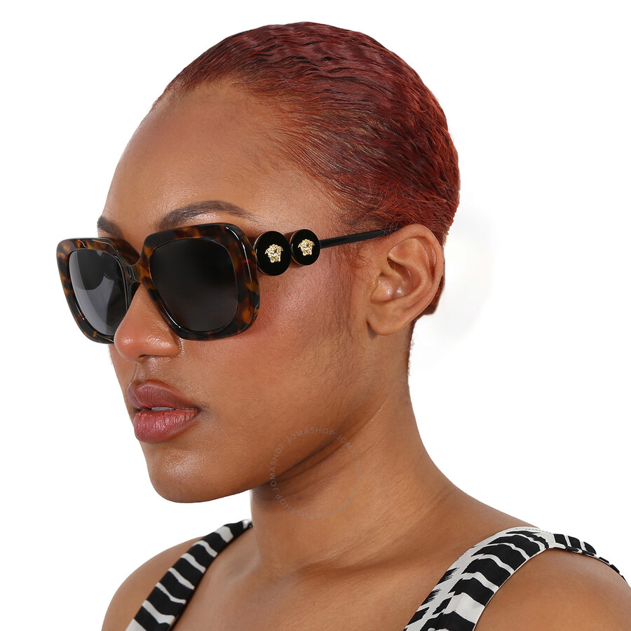 Versace Dark Grey Square Ladies Sunglasses VE4434 511987 54 - 2