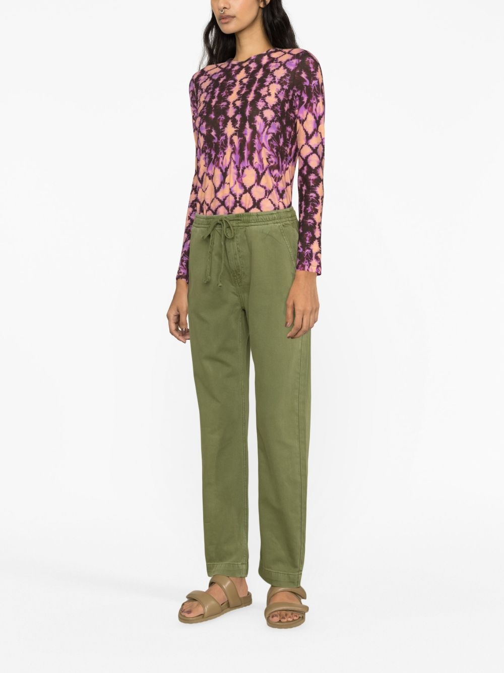 drawstring tapered jeans - 4