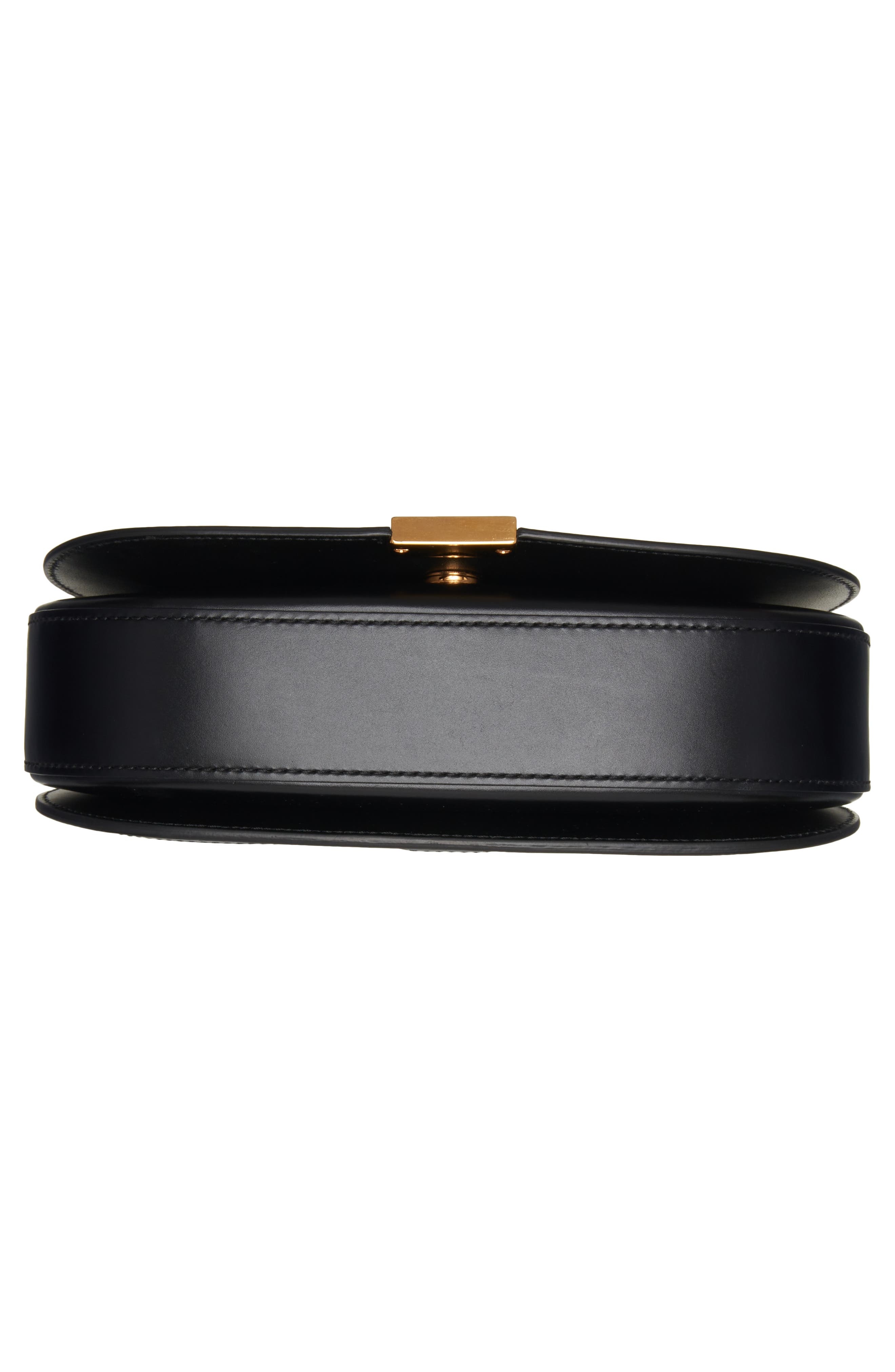 Medium Greca Goddess Leather Shoulder Bag in Black- Gold - 8
