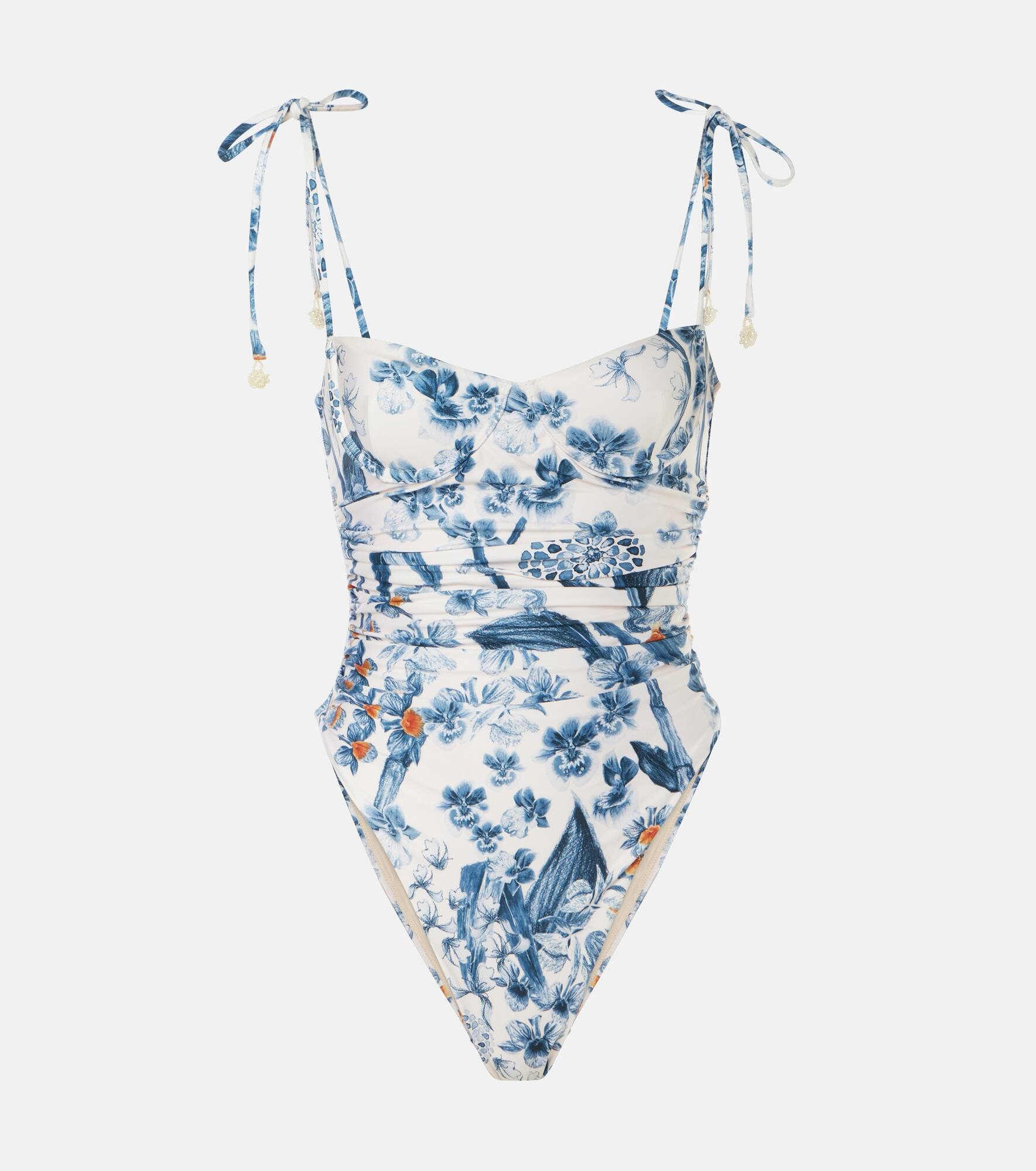 Rabano floral bustier swimsuit - 1