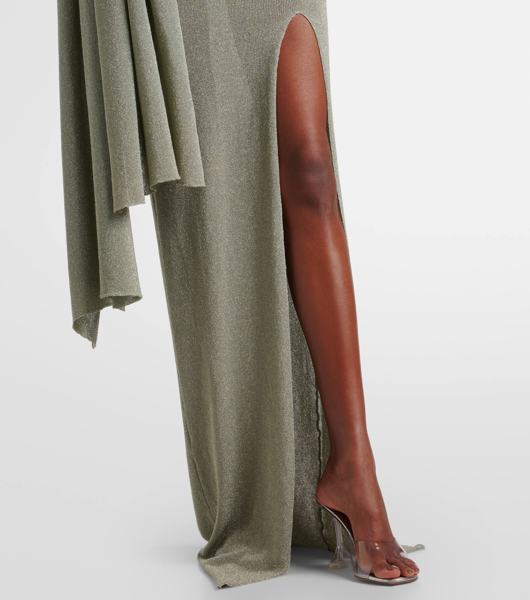 Draped one-shoulder maxi dress - 5