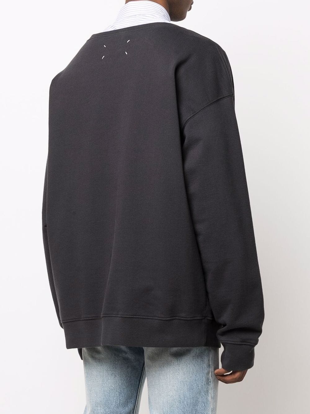 crew-neck oversized sweatshirt - 4