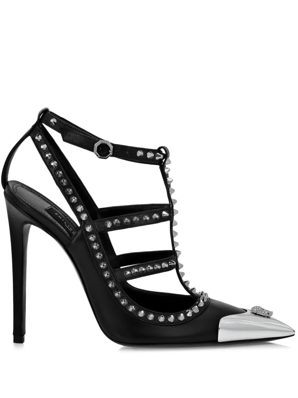 120mm stud-embellished leather sandals - 1