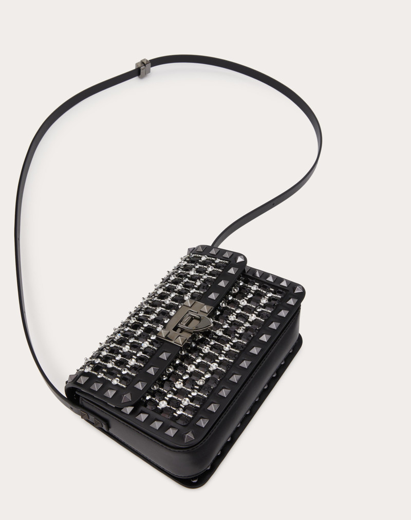 Valentino SMALL ROCKSTUD23 EMBROIDERED SHOULDER BAG outlook