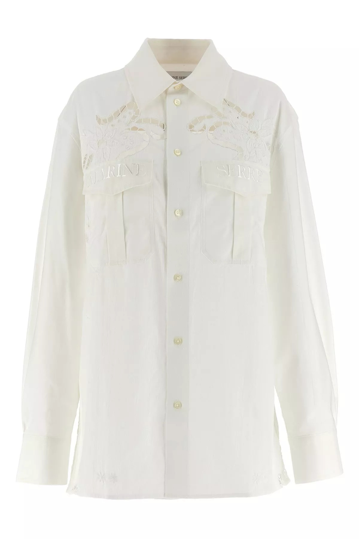 Cut-out embroidery shirt - 4
