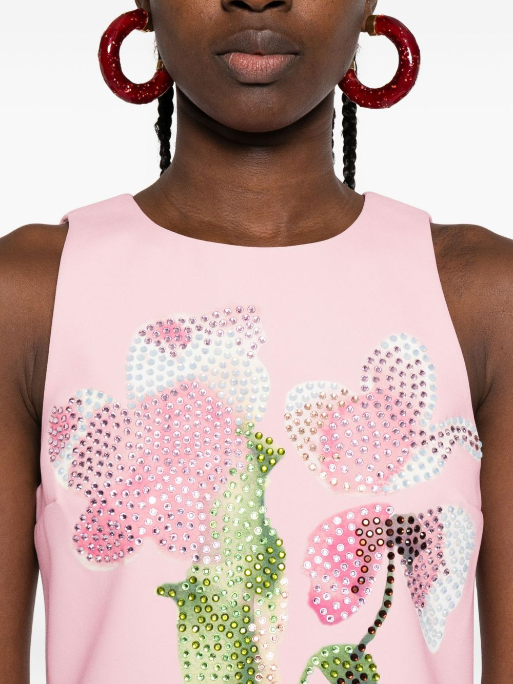 crystal-embellished sleeveless mini dress - 5