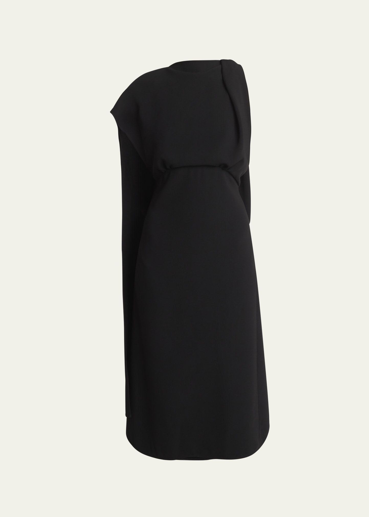 Maude Matte Viscose Crepe Cape Midi Dress - 1